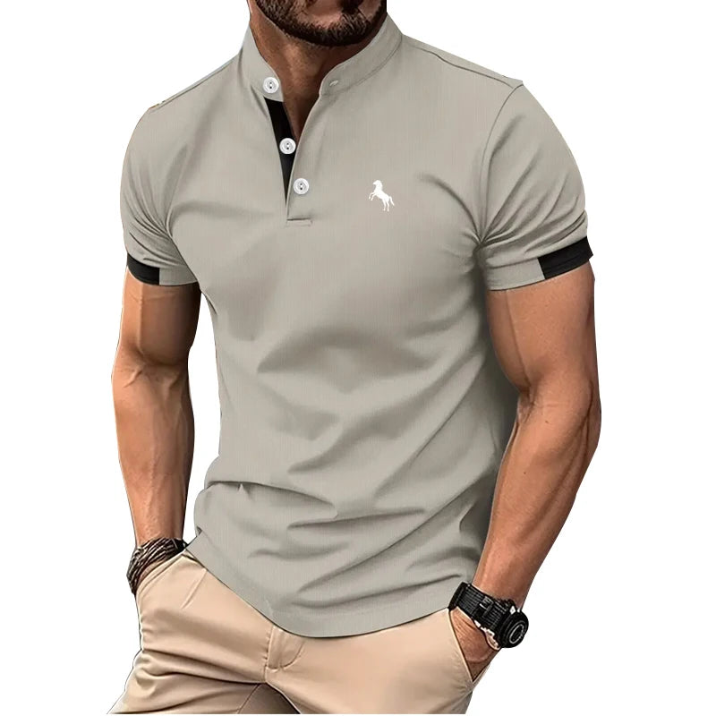 Men’s Slim Fit Polo Shirt Short Sleeve Casual