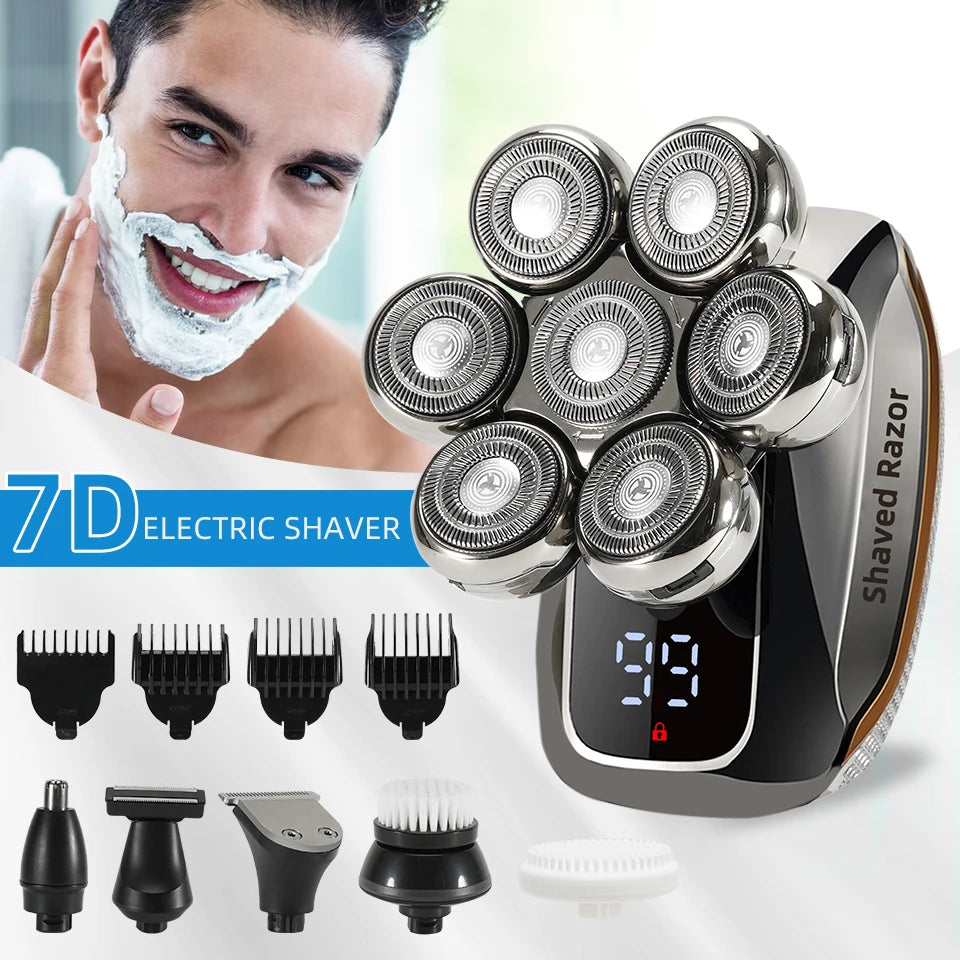 7D Electric Head Shaver for Bald Men