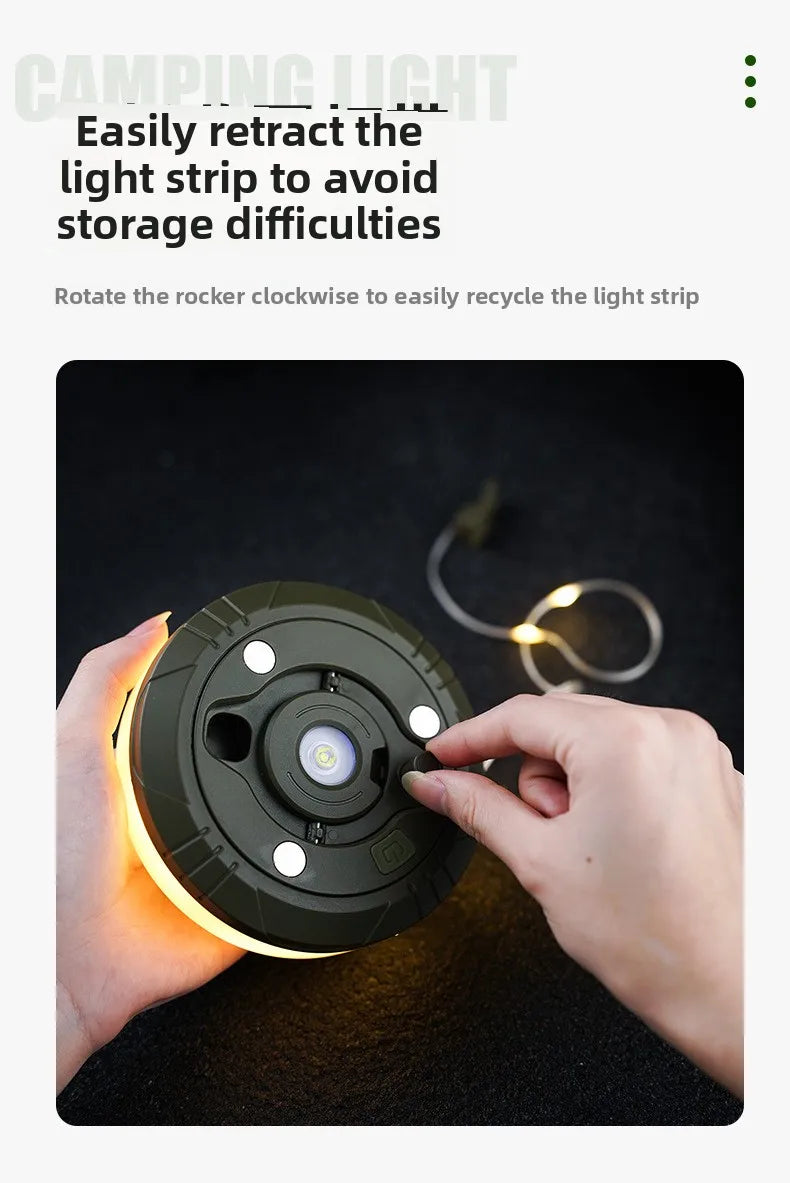 Multi-Functional Outdoor Camping Lamp with Light String
