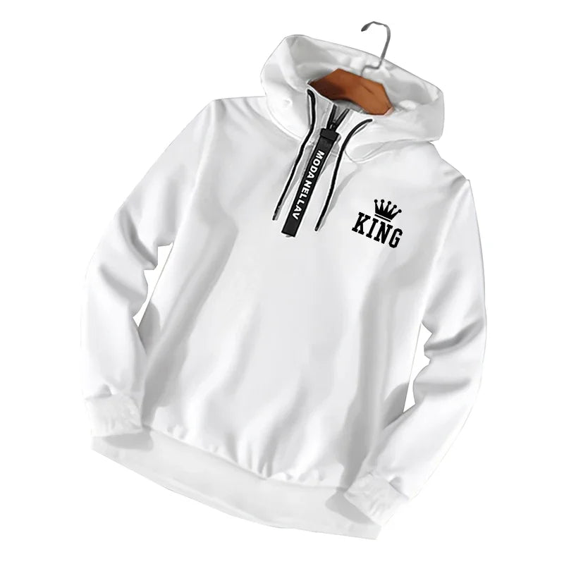 Men’s Half-Zip Casual Sweatshirt & Hoodie Set