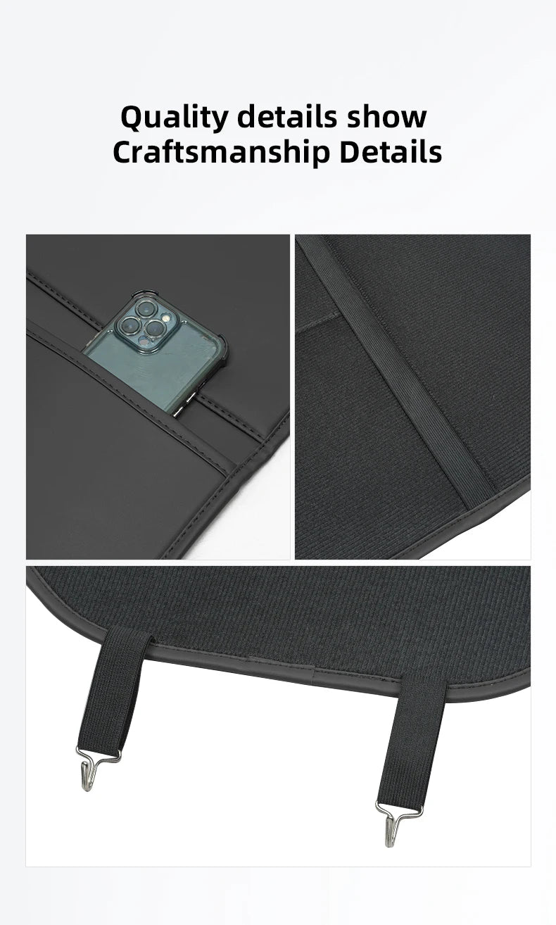 Leather Car Seat Back Protector Waterproof Kick Mat