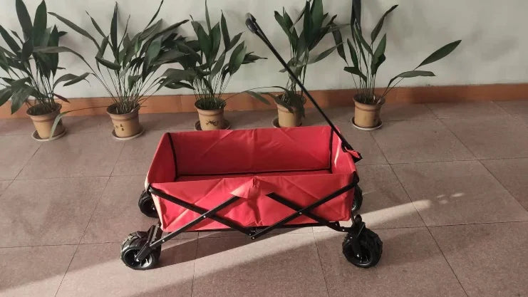 Outdoor Camping Vehicle with Shed, Multifunctional, Installation Free, Foldable Pole Camping Vehicle, Portable Shopping Cart