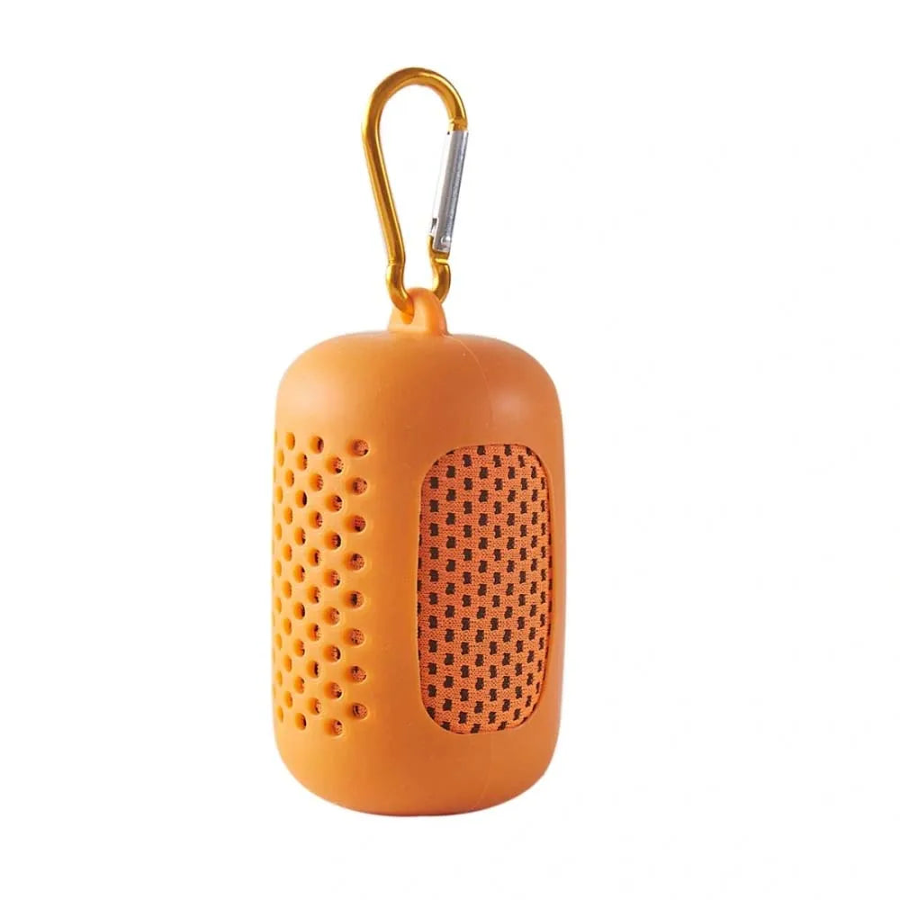 Sport Towel with Mini Silicon Gel Set Portable Breathable Sweat Absorption  Fitness Sport GYM Running Outdoor Quick Dry Cool