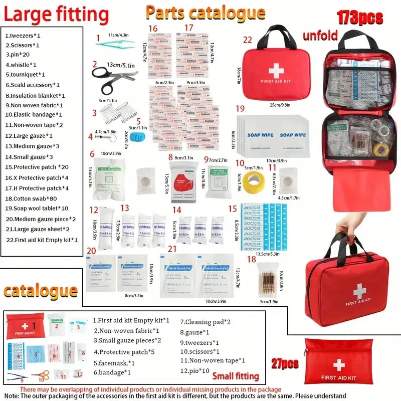 Portable Car First Aid Kit Travel Emergency Health Bag