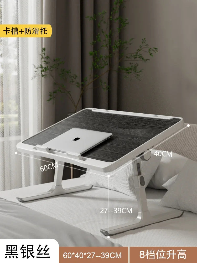 Modern Wooden Office Desk with Keyboard Shelf & Wheels