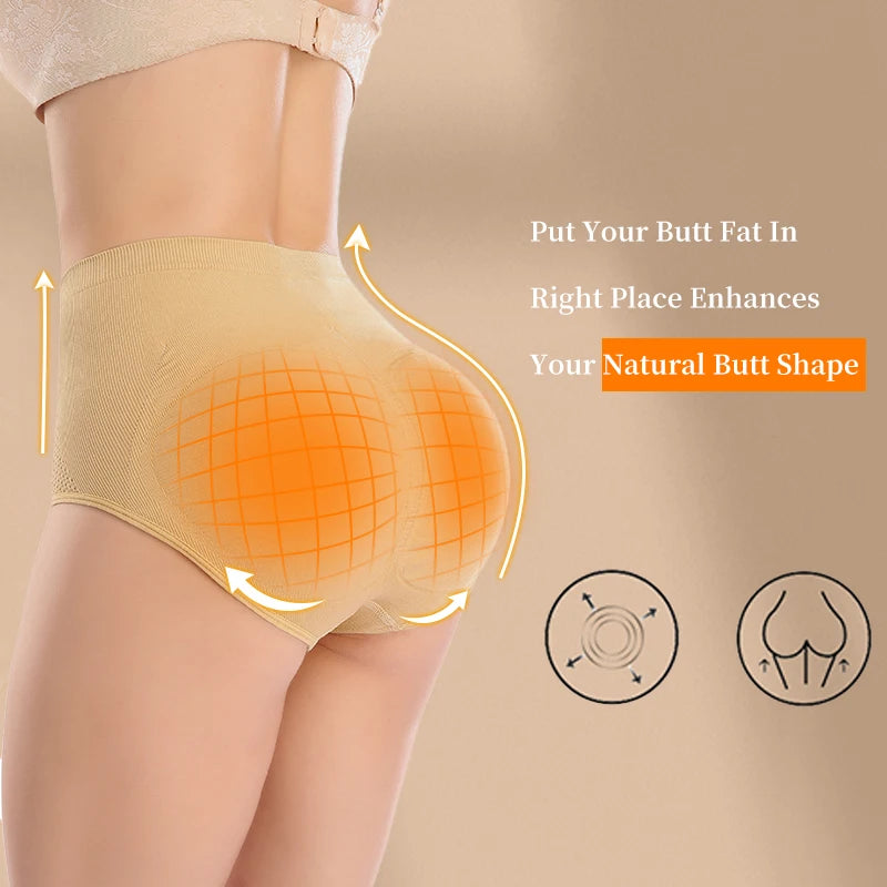 Women Shapewear Waist Trainer Seamless Butt Lifter Padded Butt Hip Enhancer Body Shaper Brief Panties Underwear Tummy Control
