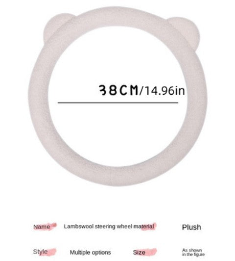 Teddy Bear Steering Wheel Cover - Soft, Cuddly, and Warm Winter Accessory for Cars, Perfect for Cold Weather, Adorable Design, Easy to Install, and Universal Fit