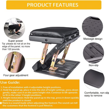 Ergonomic Adjustable Footrest – Height & Tilt