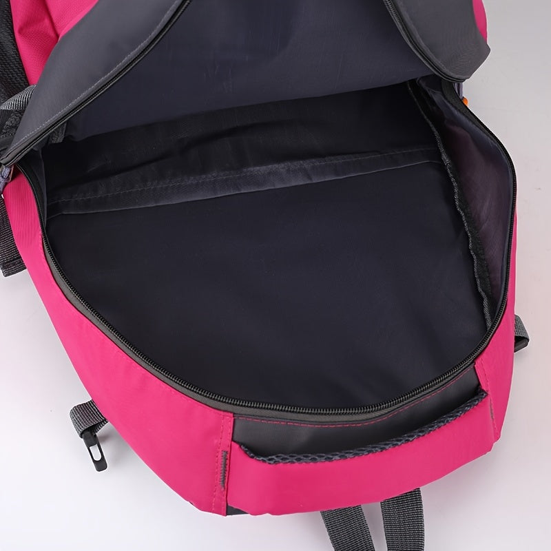 Bright Pink Sports Backpack Large Travel Bag for Women