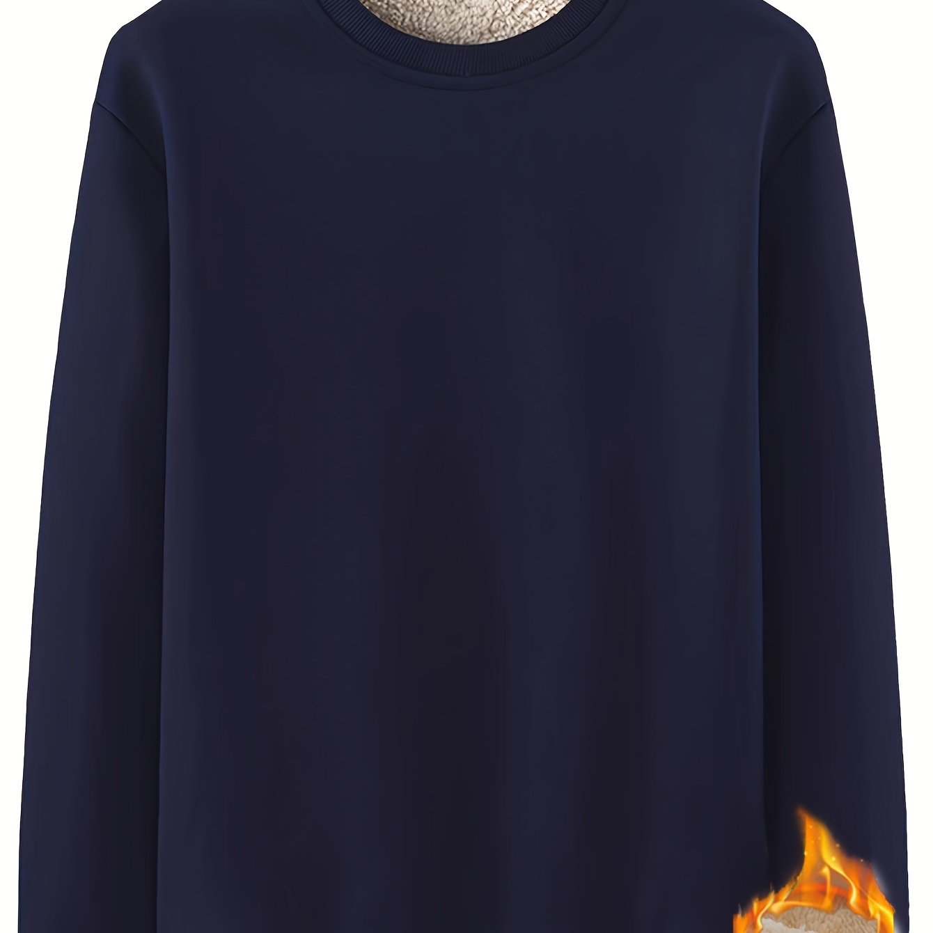 Men’s Solid Color Crew Neck Sweatshirt – Autumn & Winter