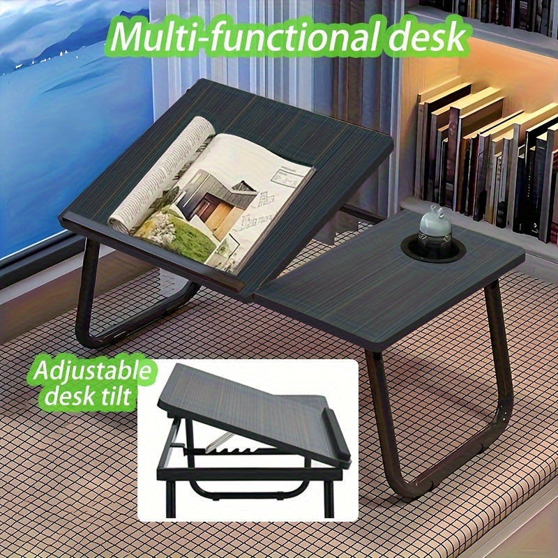 Foldable Adjustable Laptop Desk for Bed & Study