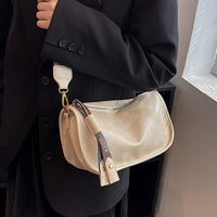 Stylish Large Capacity Crossbody Bag - Graphic Pattern Zipper Shoulder Bag With Wide Strap - Daily Purse