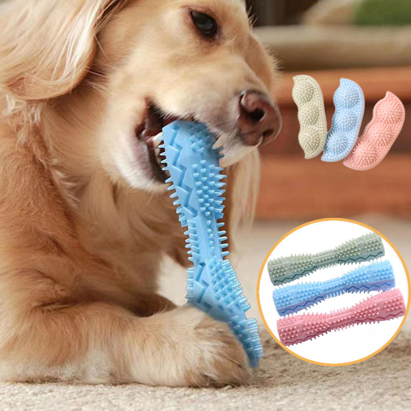 Soft Rubber Durable Dog Chew Stick - Toothbrush For Tooth Cleaning And Massage Pet Toy