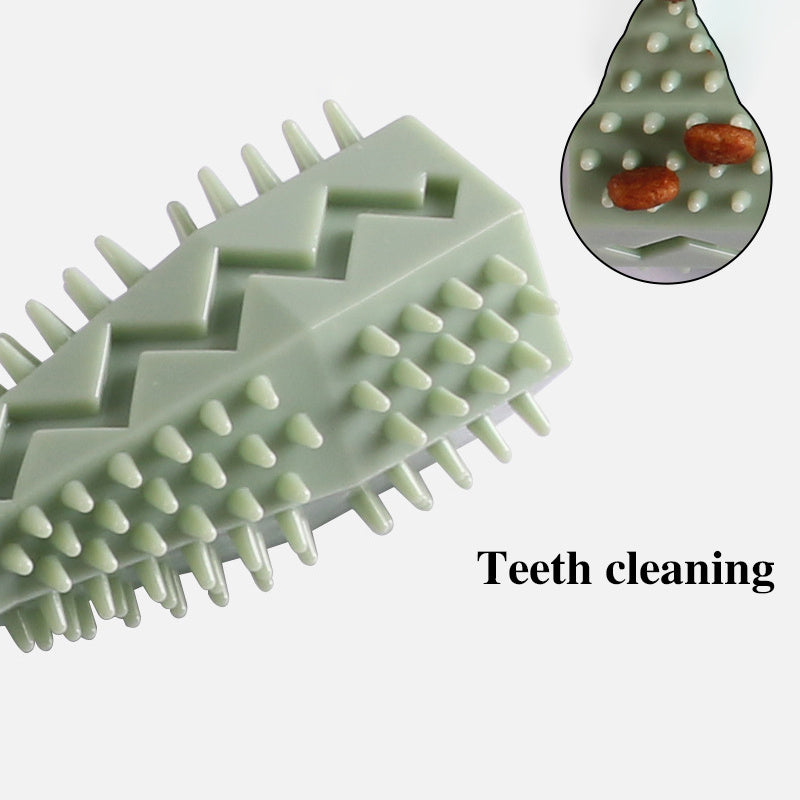 Soft Rubber Durable Dog Chew Stick - Toothbrush For Tooth Cleaning And Massage Pet Toy