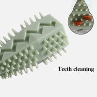 Soft Rubber Durable Dog Chew Stick - Toothbrush For Tooth Cleaning And Massage Pet Toy