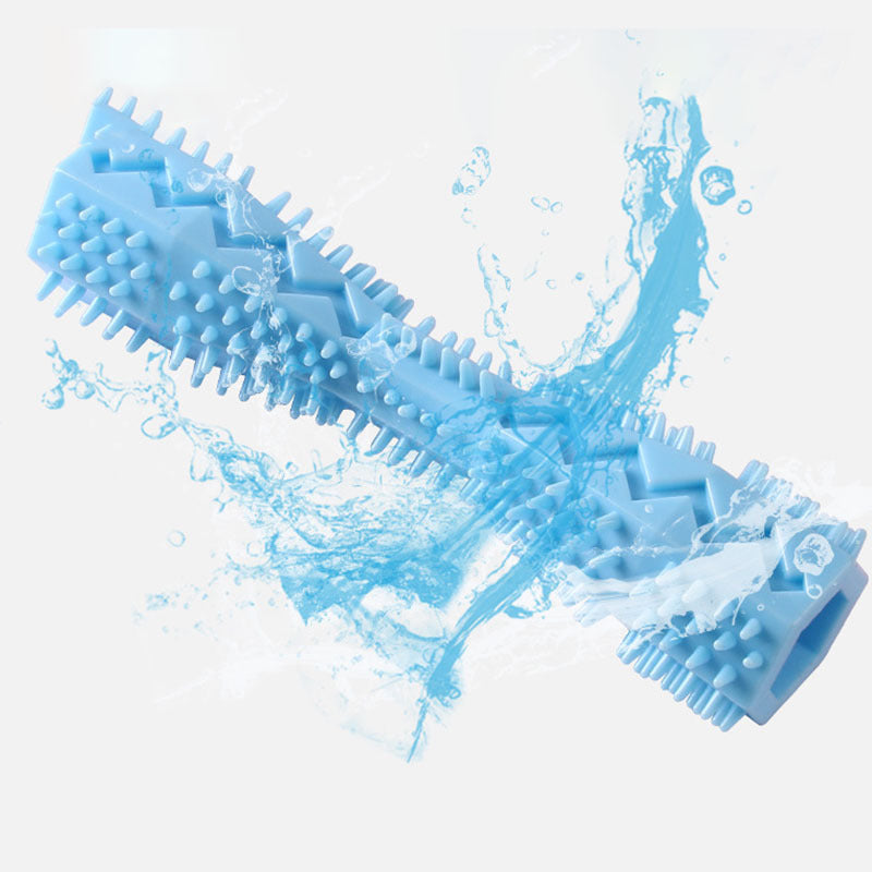 Soft Rubber Durable Dog Chew Stick - Toothbrush For Tooth Cleaning And Massage Pet Toy