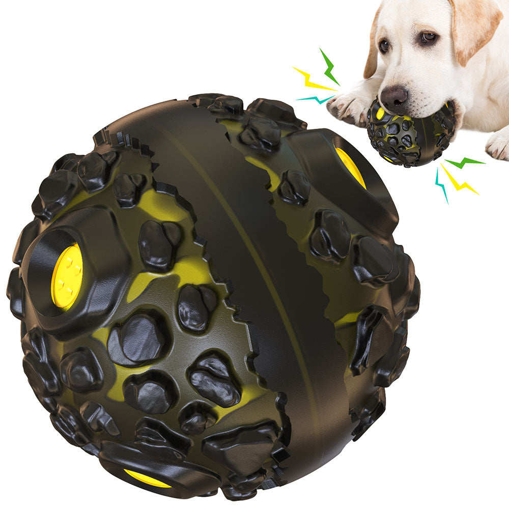 Interactive Meteorite Dog Toy with Sound & Molar Cleaning