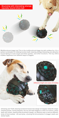 Interactive Meteorite Dog Toy with Sound & Molar Cleaning
