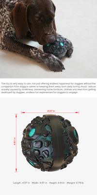 Interactive Meteorite Dog Toy with Sound & Molar Cleaning