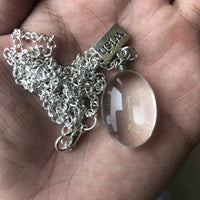 Dandelion Crystal Pendant Necklace – Double-Sided 25mm