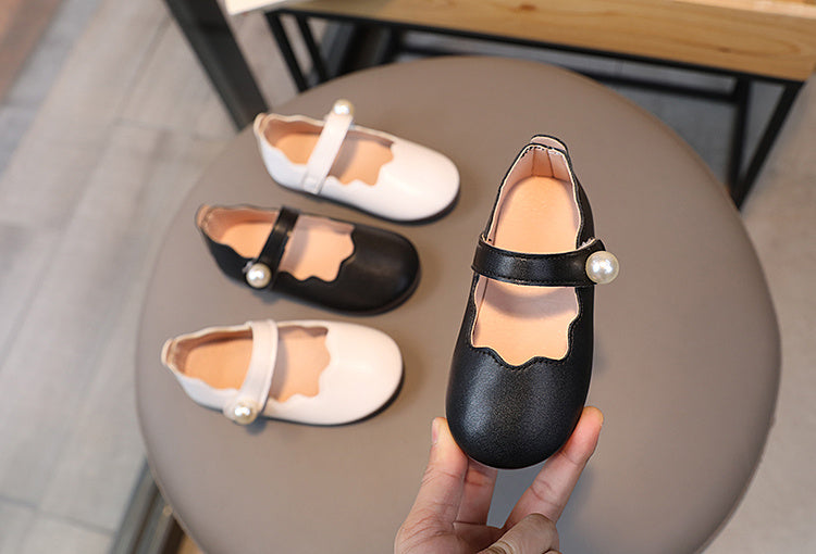 Infant Mary Jane Shoes with Soft Sole & Glitter Design