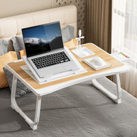 Foldable Laptop Desk with Cup Holder & Tablet Slot