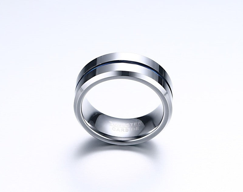 Minimalist Men’s Tungsten Steel Ring Durable Fashion Jewelry Gift