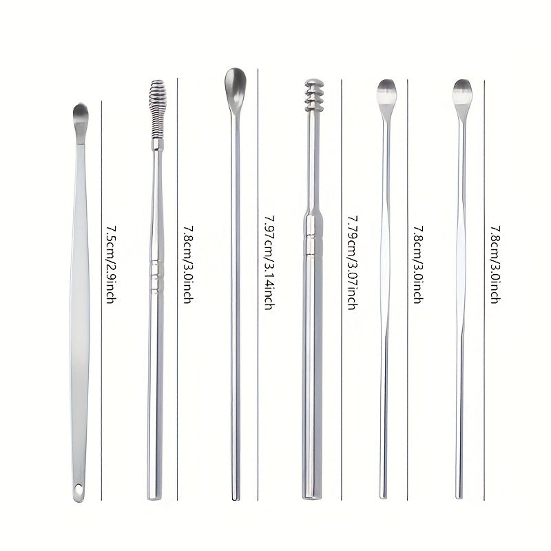 6-in-1 Stainless Steel Ear Wax Cleaner Set