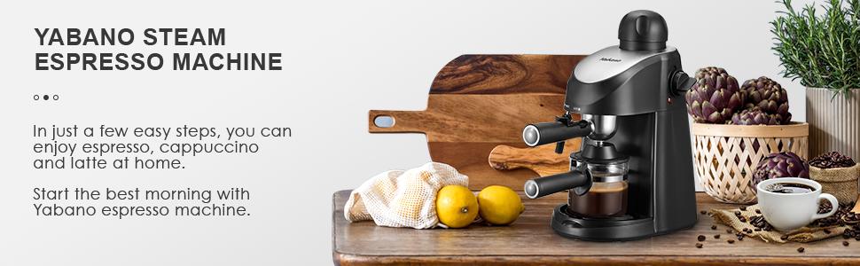 Yabano Espresso Machine, 3.5Bar Espresso Coffee Maker, Espresso and Cappuccino Machine with Milk Frother, Espresso Maker with St