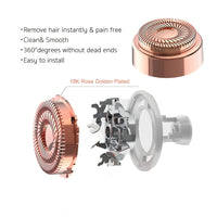 Painless USB Rechargeable Facial Hair Remover - Eyebrow Face Razor Trimmer for Women - Lips, Body, Arms, Mustaches, Fuzz, and Chin