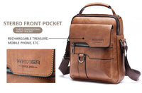 Men’s Vintage Crossbody Bag – Adjustable Strap Shoulder Bag