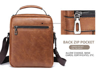 Men’s Vintage Crossbody Bag – Adjustable Strap Shoulder Bag