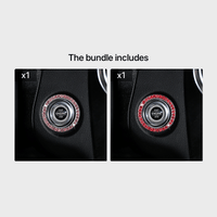 Zinc Alloy Ignition Button Cover with Sparkle Effect - "START STOP" Design, Plated, Easy Installation, Fits Most Vehicles, Ignition System Upgrade | Sparkling Button Cover | Glossy Finis