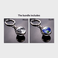 Solar System Planets Keychain - Metal Moon Phase Charm with 8 Planet Designs, Celestial-Themed Gift for Anniversaries, Keys, Wallets & Bags, Celestial Keychain | Metallic Finish | Metal Construction