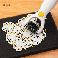 Letong 3-in-1 Die Brush Tool with Piercer & Scraper