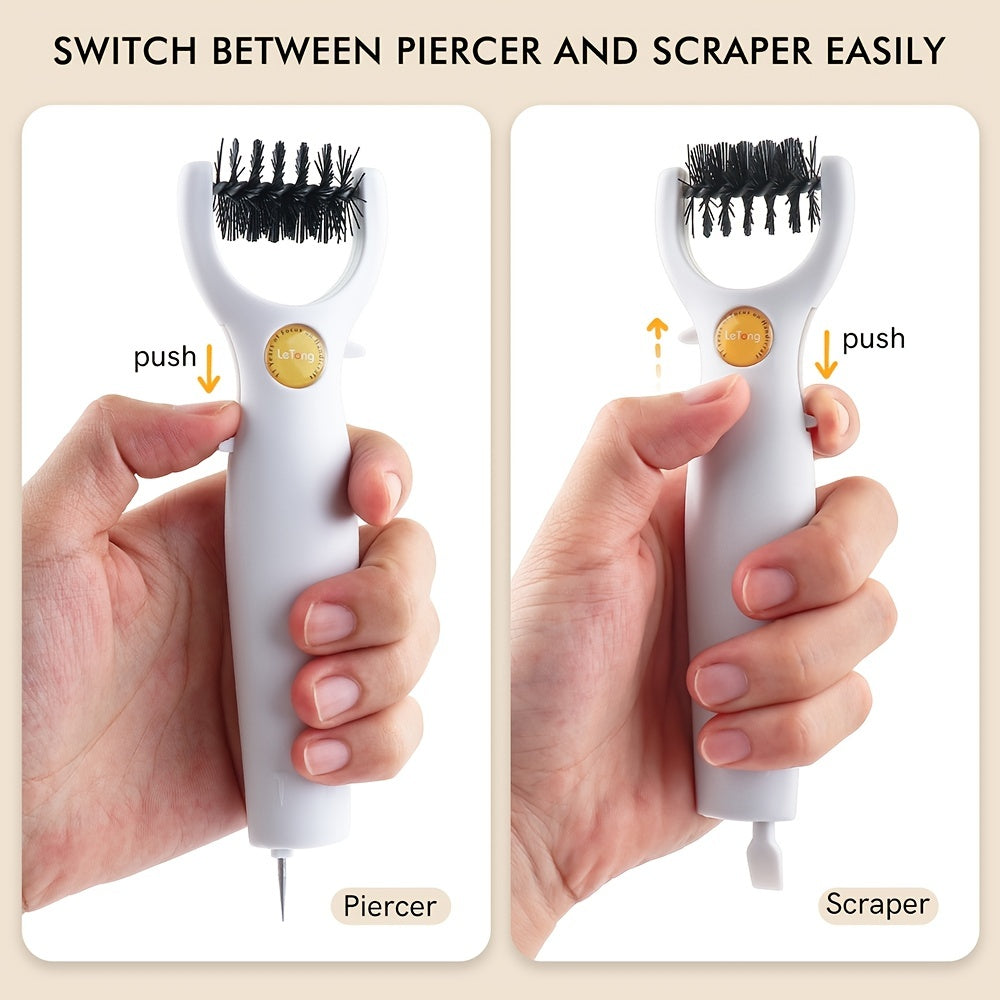 Letong 3-in-1 Die Brush Tool with Piercer & Scraper