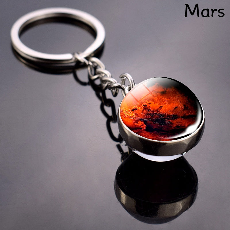 Solar System Planets Keychain - Metal Moon Phase Charm with 8 Planet Designs, Celestial-Themed Gift for Anniversaries, Keys, Wallets & Bags, Celestial Keychain | Metallic Finish | Metal Construction