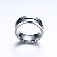 Minimalist Men’s Tungsten Steel Ring Durable Fashion Jewelry Gift