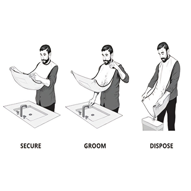 Men’s Beard Shaving Apron Grooming Bib Cleaner