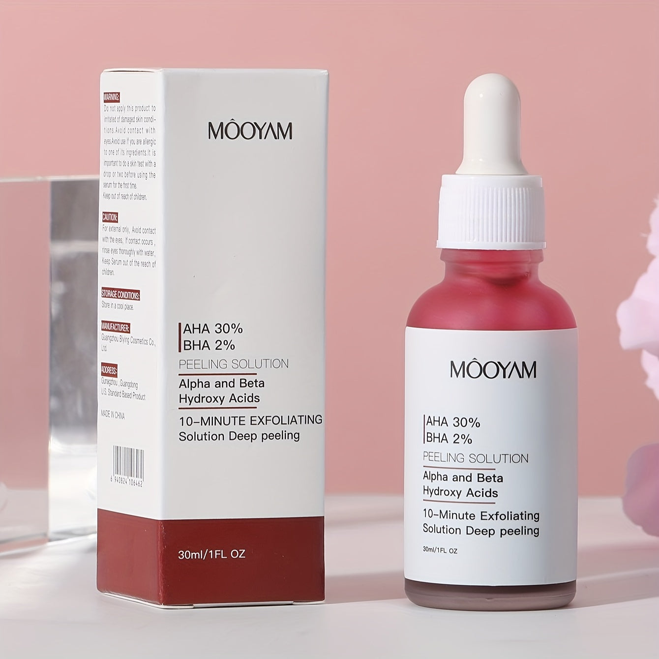 AHA 30% + BHA 2% Exfoliating Facial Peel Serum 1oz