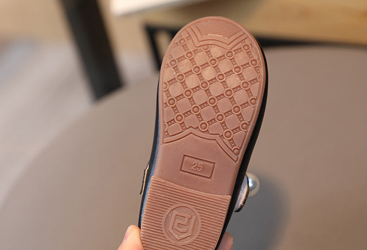 Infant Mary Jane Shoes with Soft Sole & Glitter Design