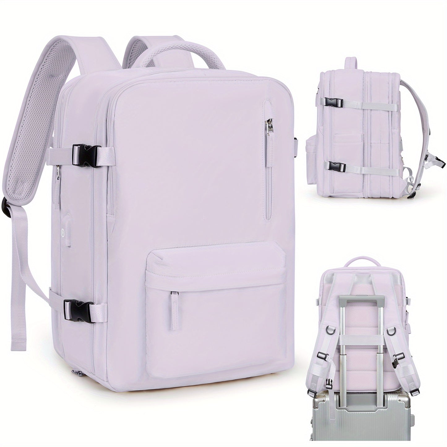 Large Capacity Travel Backpack with Shoe & Wet Pocket