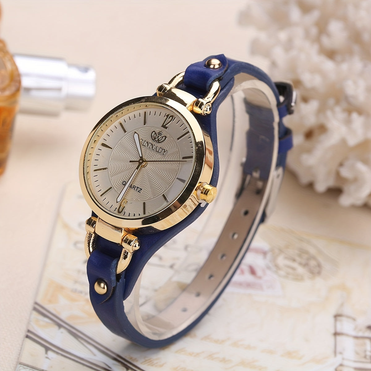 Elegant Quartz Ladies Watch – Boho Chic Leather Strap