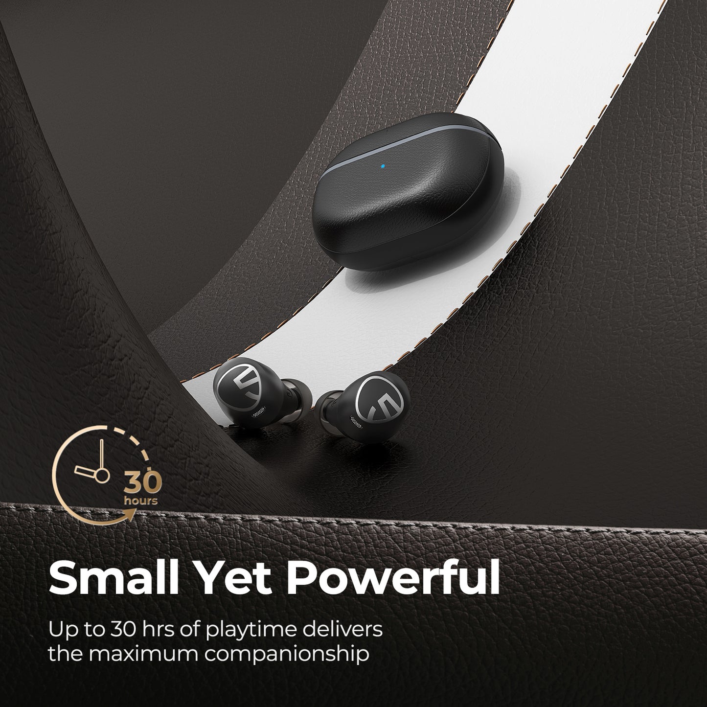 SOUNDPEATS Free2 Classic Wireless Earbuds with Wireless V5.1, Offering 30 Hours of Playtime And Immersive In-Ear Stereo Sound.