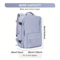 Large Capacity Travel Backpack with Shoe & Wet Pocket