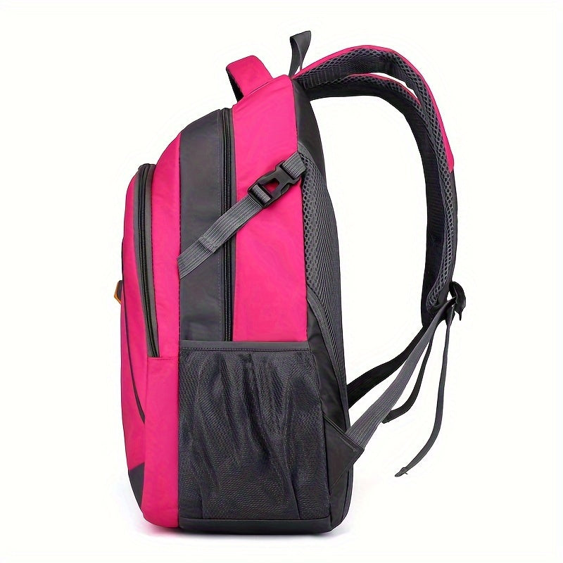Bright Pink Sports Backpack Large Travel Bag for Women
