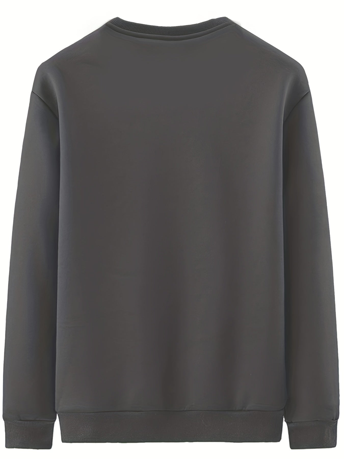 Men’s Solid Color Crew Neck Sweatshirt – Autumn & Winter