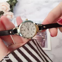 Elegant Quartz Ladies Watch – Boho Chic Leather Strap