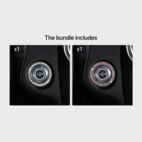 Zinc Alloy Ignition Button Cover with Sparkle Effect - "START STOP" Design, Plated, Easy Installation, Fits Most Vehicles, Ignition System Upgrade | Sparkling Button Cover | Glossy Finis