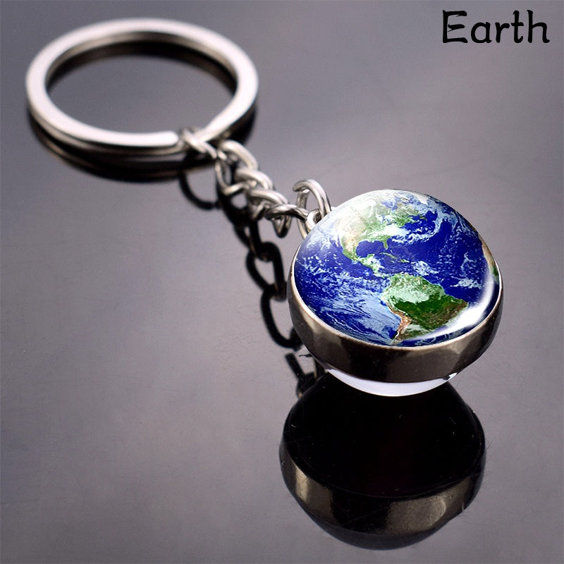 Solar System Planets Keychain - Metal Moon Phase Charm with 8 Planet Designs, Celestial-Themed Gift for Anniversaries, Keys, Wallets & Bags, Celestial Keychain | Metallic Finish | Metal Construction